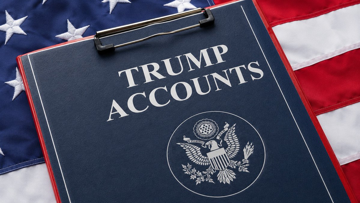 Captura oficial de la app de las cuentas de ahorro Trump que muestra el saldo inicial de 1.000 dólares en la cuenta de un niño en Estados Unidos