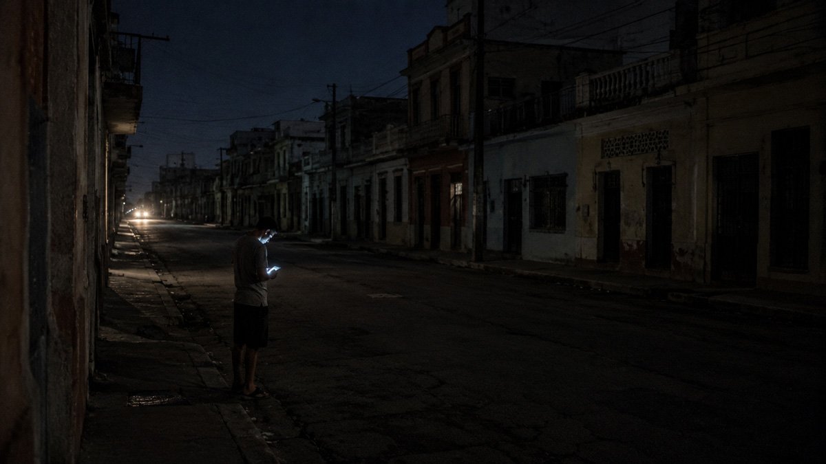 Persona de pie en una calle oscura, iluminada por la pantalla de su teléfono, con edificios antiguos y un coche a lo lejos. Persona de pie en una calle oscura, iluminada por la pantalla de su teléfono, con edificios antiguos y un coche a lo lejos.