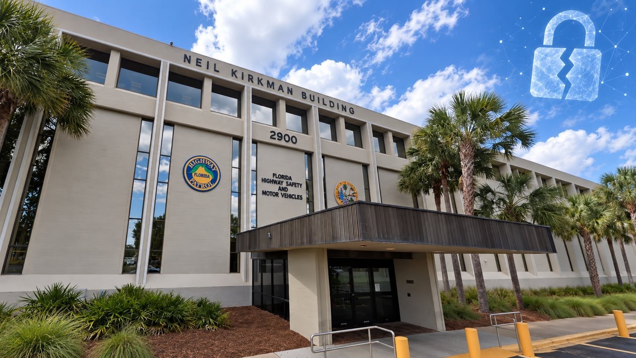 Sede del FLHSMV en Tallahassee tras el hackeo de la base de datos de conductores de Florida