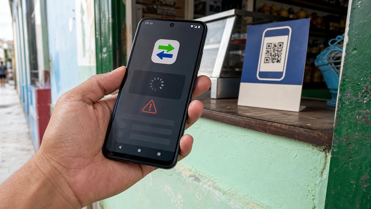 Usuario en Cuba con la aplicación Transfermóvil bloqueada en su teléfono móvil por avería de SMS