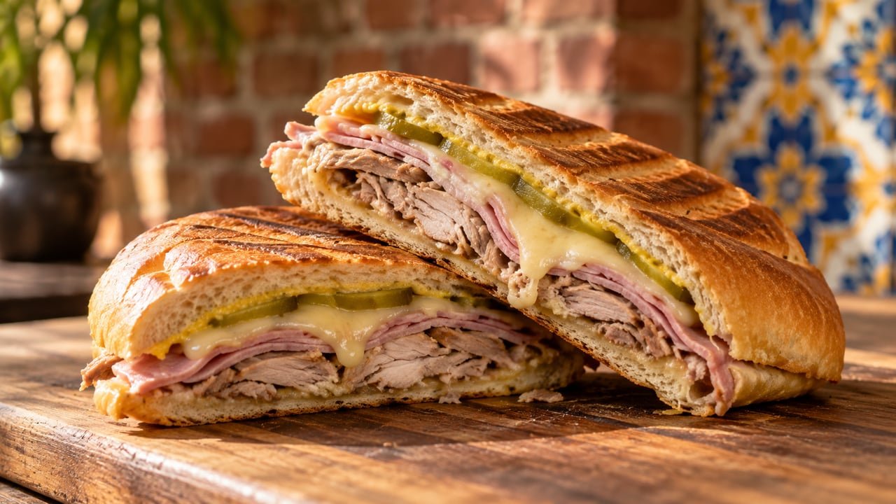 Sándwich cubano cortado por la mitad, símbolo de la disputa entre Miami y Tampa por su origen