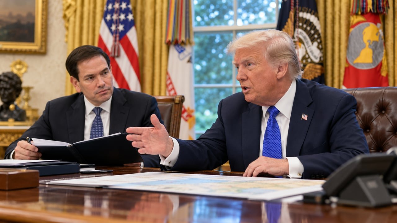 Donald Trump y Marco Rubio en el Despacho Oval antes de la posible misión a Cuba