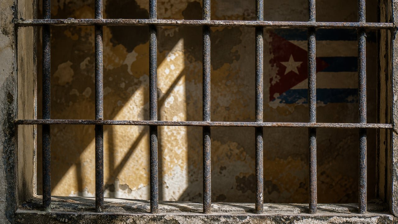 Reja de una celda de prisión en Cuba, imagen que ilustra la denuncia de golpizas de un preso político en Guantánamo