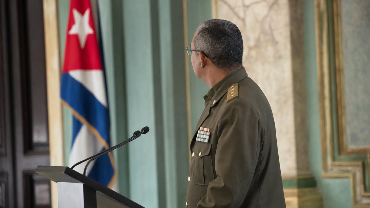 Raúl Guillermo Rodríguez Castro, El Cangrejo, nieto de Raúl Castro, en un acto oficial en Cuba
