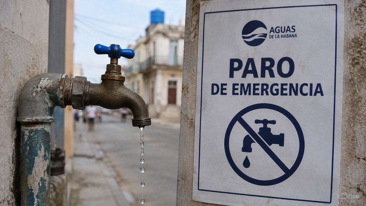 Operarios reparan una conductora de agua en la fuente de abasto Cuenca Sur, la misma red del Sistema Central que dejó sin servicio a varios municipios de La Habana